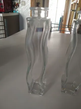 3 Floreros de Vidrio Transparentes