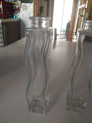 3 Floreros de Vidrio Transparentes