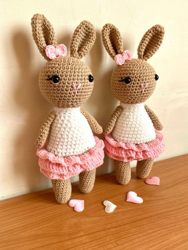 Set 2 conigliette amigurumi