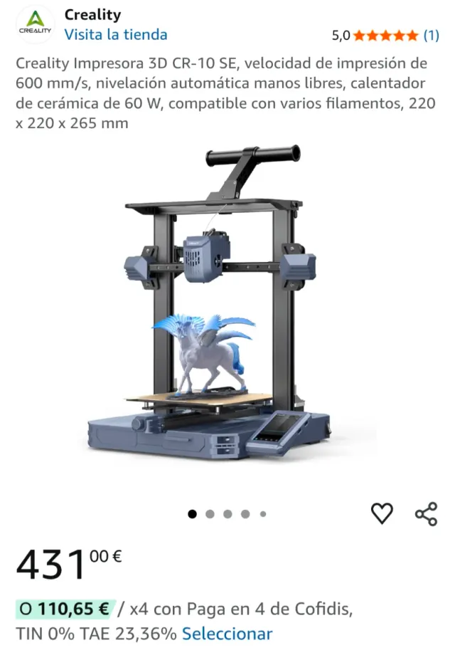 Impresora 3D Creality CR-10 SE