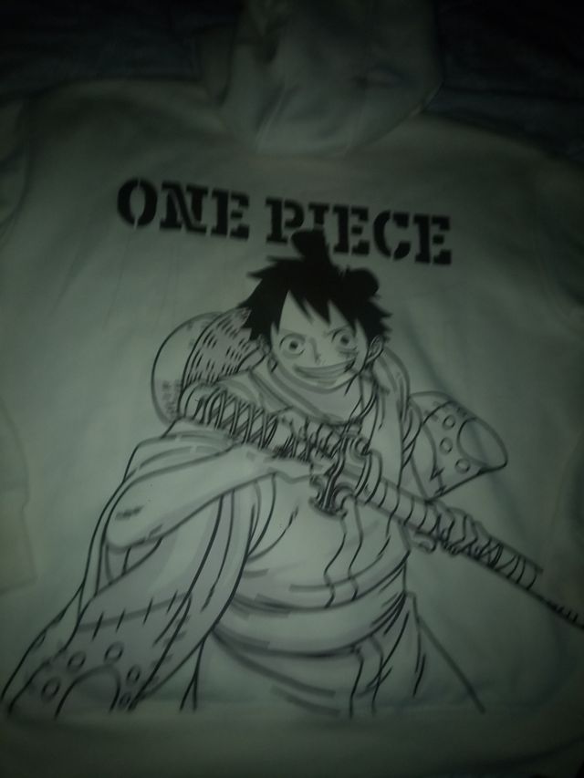 Sudadera One Piece Talla L crema