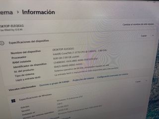 PC i7 8GB RAM SSD 240GB W11