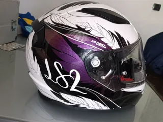 Casco Moto LS2 Blanco con Diseño