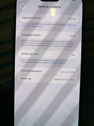 iPhone 15 Pro Max 512GB Plata, 100% batería