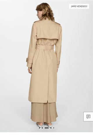 Gabardina Mango Beige Talla S