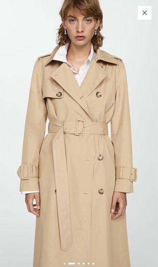 Gabardina Mango Beige Talla S