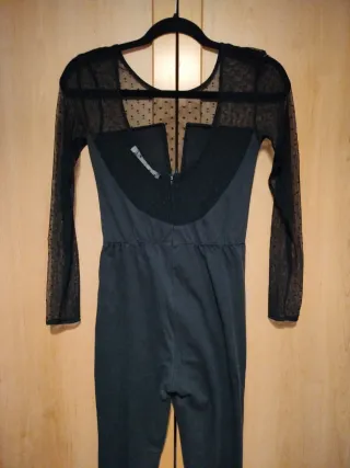 Mono negro plumeti manga larga