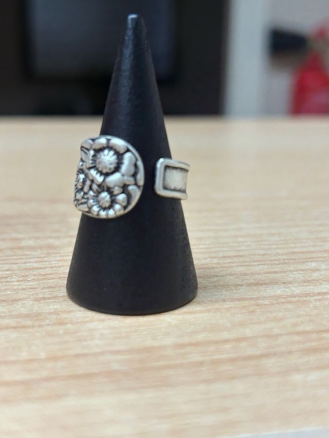 Anillo Flor Aleación Zinc Ajustable