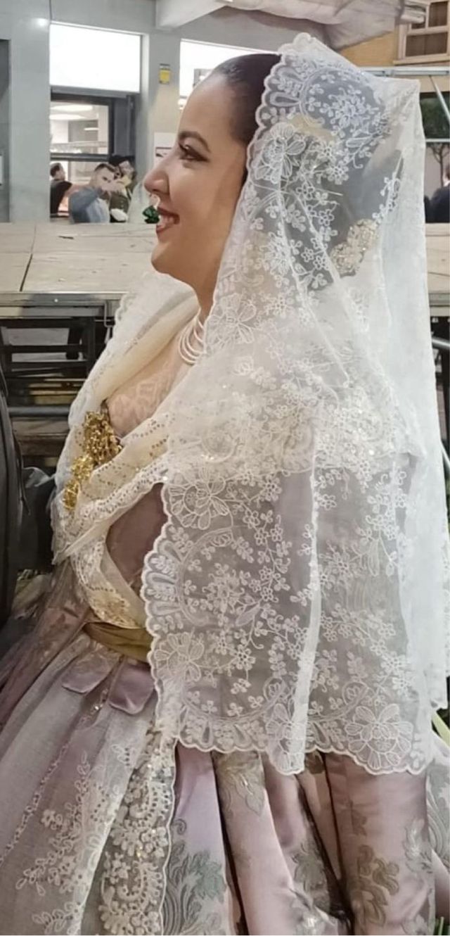 Mantillas Fallera BLANCO Adulta NUEVA