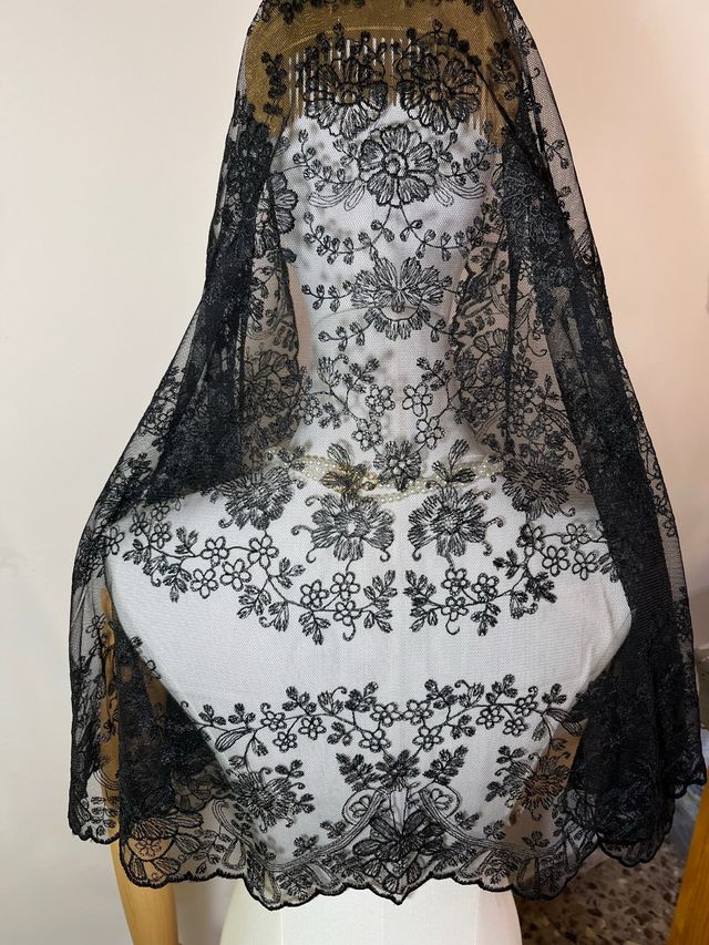 Mantillas Fallera BLANCO Adulta NUEVA