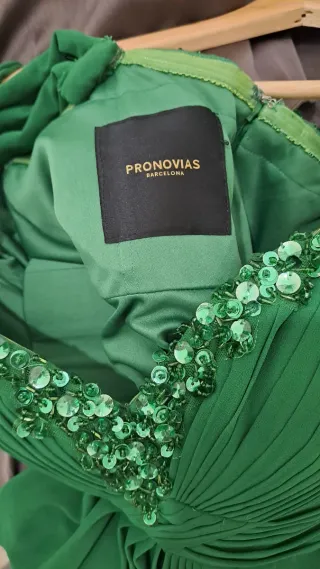 Vestido largo fiesta verde