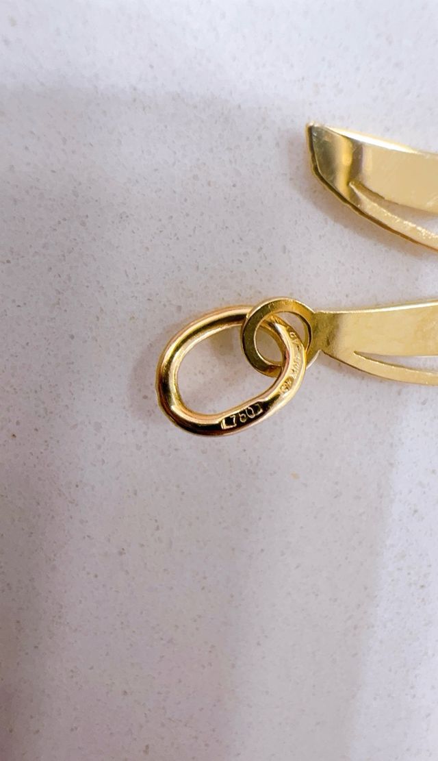 Ciondolo Lettera M in Oro Giallo 18kt 750