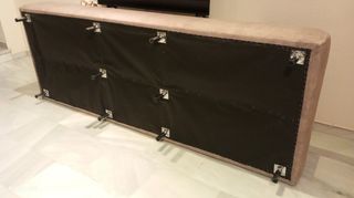 Puf Diván Beige/Marrón Tela antimanchas.