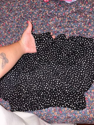 Falda pantalón con topitos