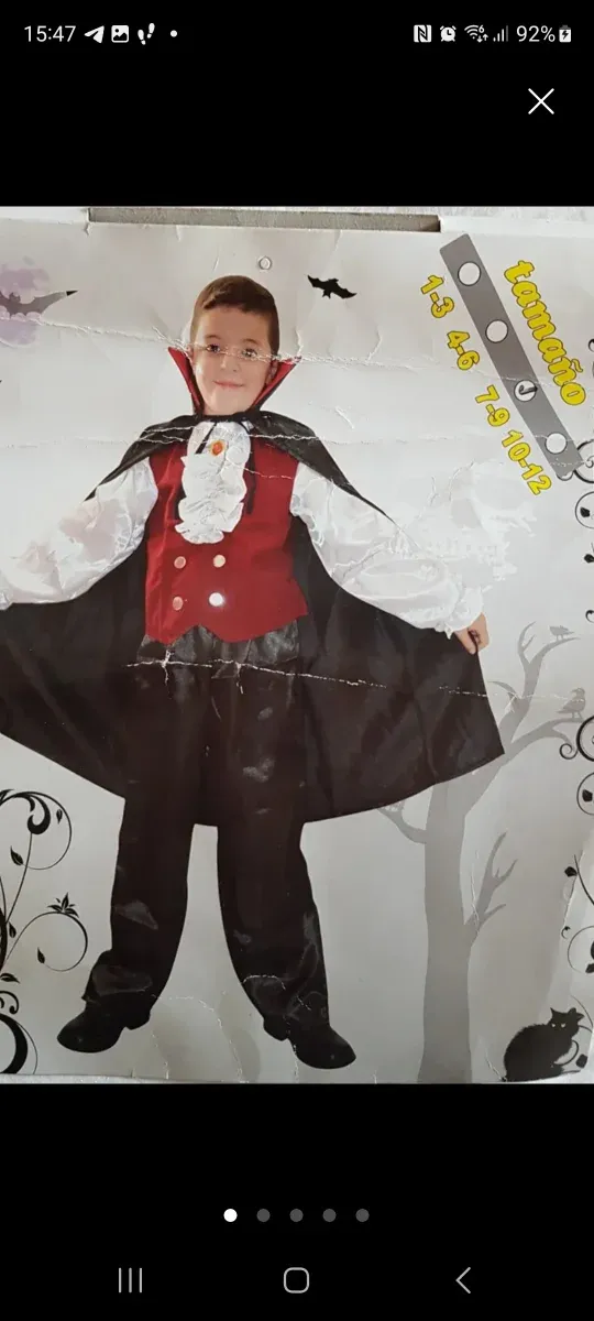 Disfraz Vampiro Niño Talla 7-9