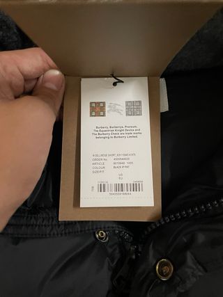 Giubbotto Burberry Nero Taglia M
