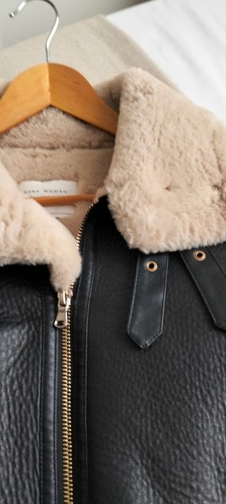 Cazadora Biker Piel Sintética Forrada totalmente