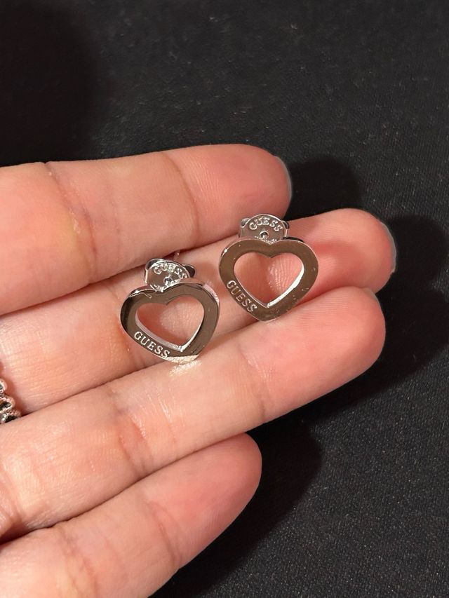 Pendientes Guess Corazón Plata Originales estrenar