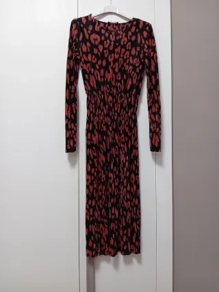 Abito lungo fantasia maculata