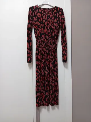 Abito lungo fantasia maculata