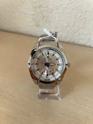 Reloj Naviforce Hombre Plata y Blanco