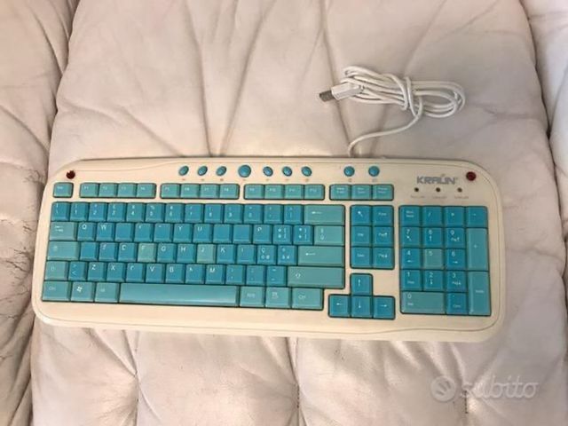 Tastiera Kraun USB Blu/Bianca