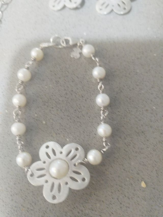 Conjunto de Joyería Plata y Perlas