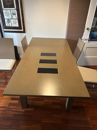 Mesa comedor extensible 130-180cm + 4 sillas