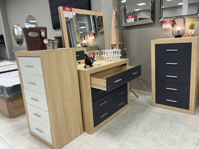 ¡OFERTA IMPERDIBLE! CÓMODA CAMBRIA + ESPEJO