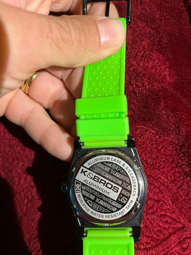 Orologio Kebros Uomo Nero e Verde