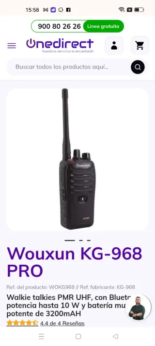 Walkie Talkie Wouxun KG-968 bluetooth