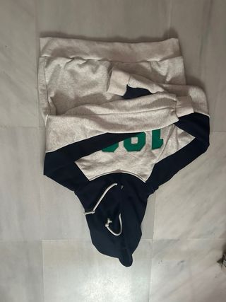 Sudadera Bershka Gris y Azul Talla S