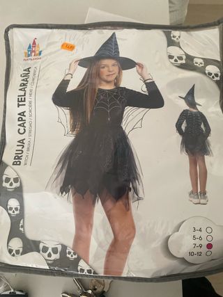 Disfraz Bruja Telaraña Talla 7