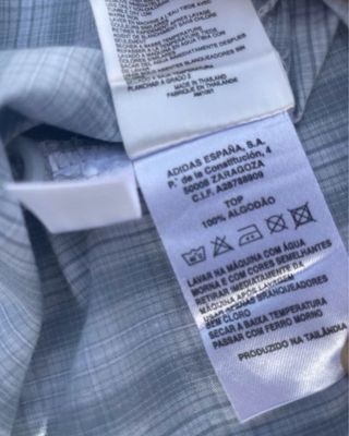 Camisa de Cuadros Adidas Gris y Blanca