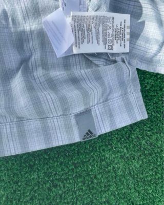 Camisa de Cuadros Adidas Gris y Blanca
