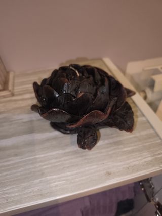 Candela decorativa fiore nero