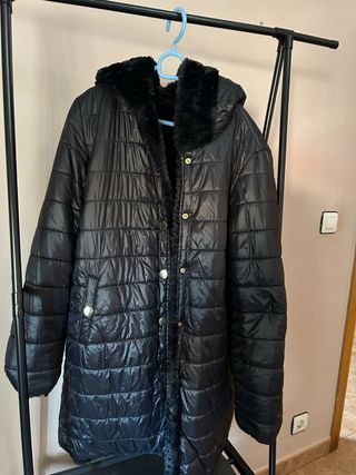 Plumas negra reversible pelo Talla M