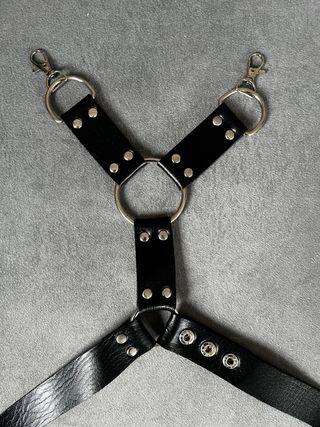 Arnés de pierna con anillas y hebilla