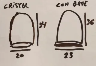 Urna o fanal de cristal con base madera negra