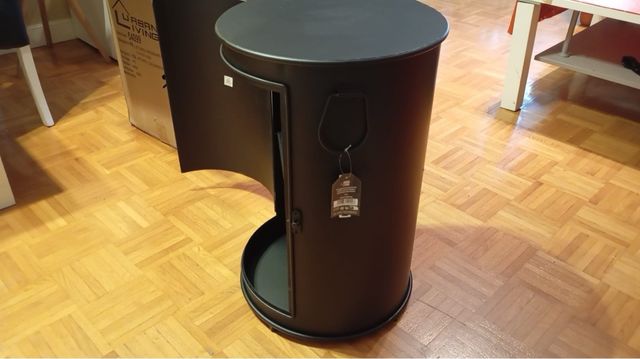 Bar Bidón Negro con Ruedas