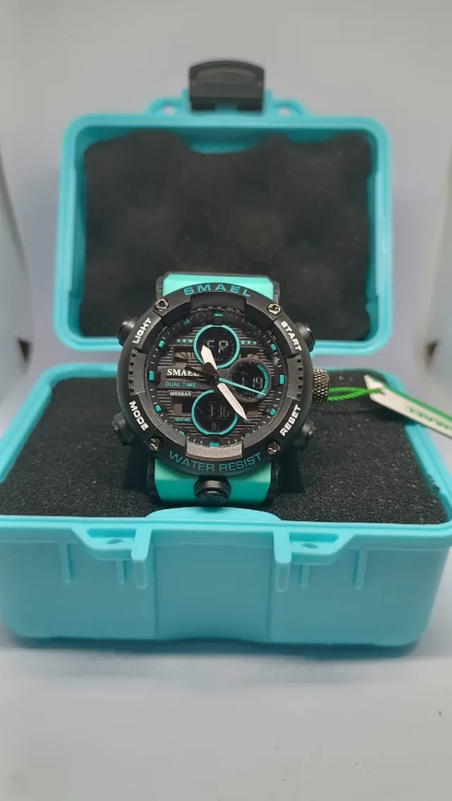 Reloj SMAEL Dual Time Negro/azul 