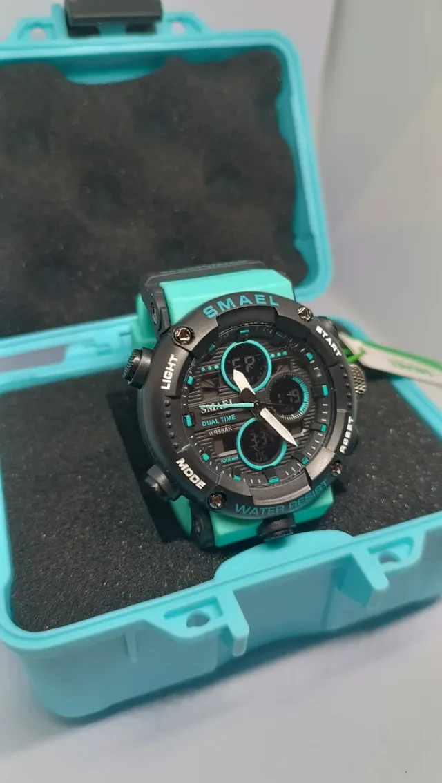 Reloj SMAEL Dual Time Negro/azul 