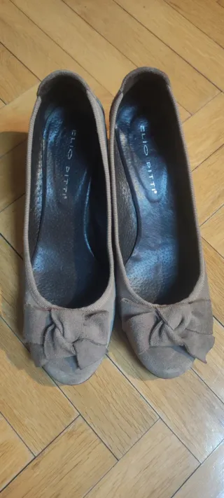 Bailarinas cuña ante marrón Elia Bruni t39