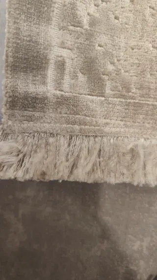 Tappeto beige con scintillii per soggiorno o camera da letto