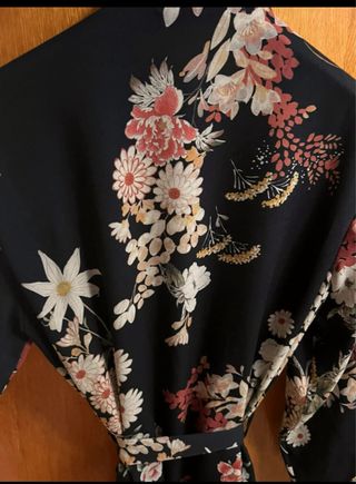 Mango Vestido Largo Estampado Flores