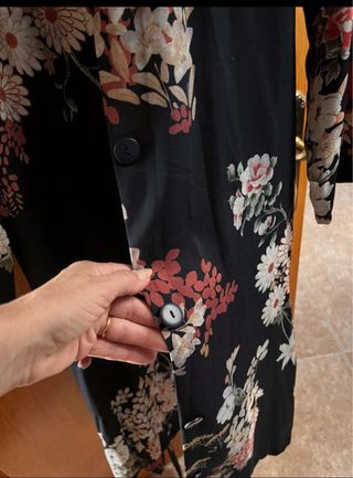 Mango Vestido Largo Estampado Flores