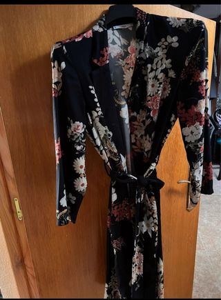 Mango Vestido Largo Estampado Flores