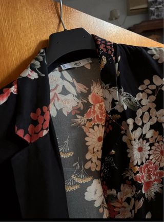 Mango Vestido Largo Estampado Flores