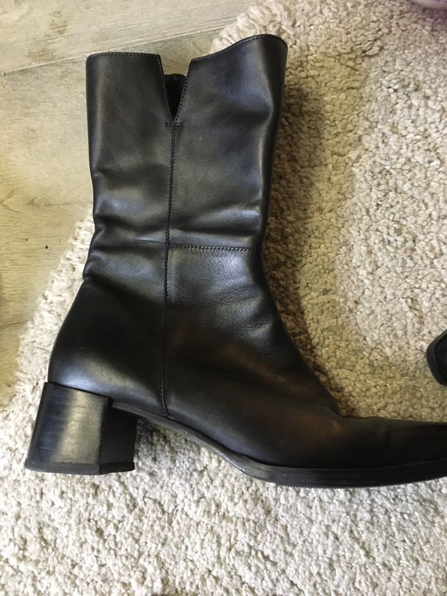 Stivali Simon Bay n.38.5 neri pelle fondo cuoio