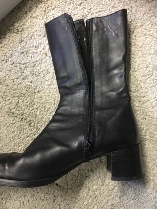 Stivali Simon Bay n.38.5 neri pelle fondo cuoio